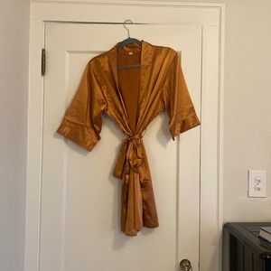 Silky Copper Robe